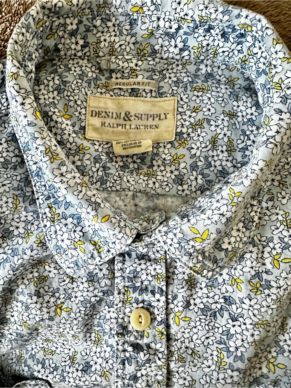 Denim & Supply Ralph Lauren Blue Floral Button Down Shirt XL